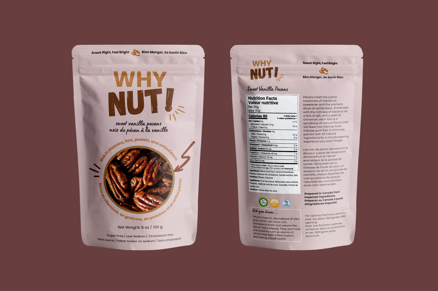 Sweet Vanilla Pecans - Pack of 4 & 6