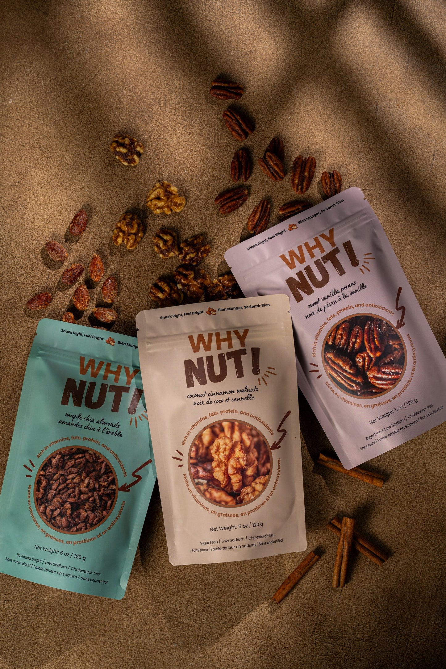 Assorted 3 Packs - Walnuts, Pecans & Almonds